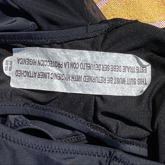 One Piece Swimsuit Black Mesh - Picture 9 of 12